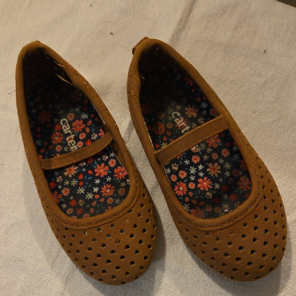 Carter's Brown Dress Shoes with Lattice Design Size 6